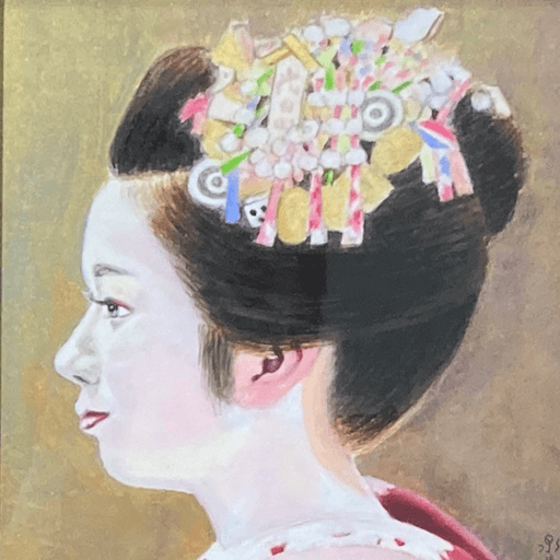 Maiko-e 《花かんざし》 - 泉寿の舞妓絵